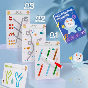 Planet Gates Magical Tracing Workbook Control Training Book Reusable Magic Practice Copybook Children Montessori Drawing Education Stationery