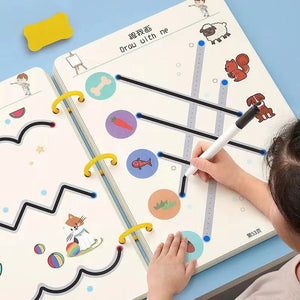Planet Gates Magical Tracing Workbook Control Training Book Reusable Magic Practice Copybook Children Montessori Drawing Education Stationery