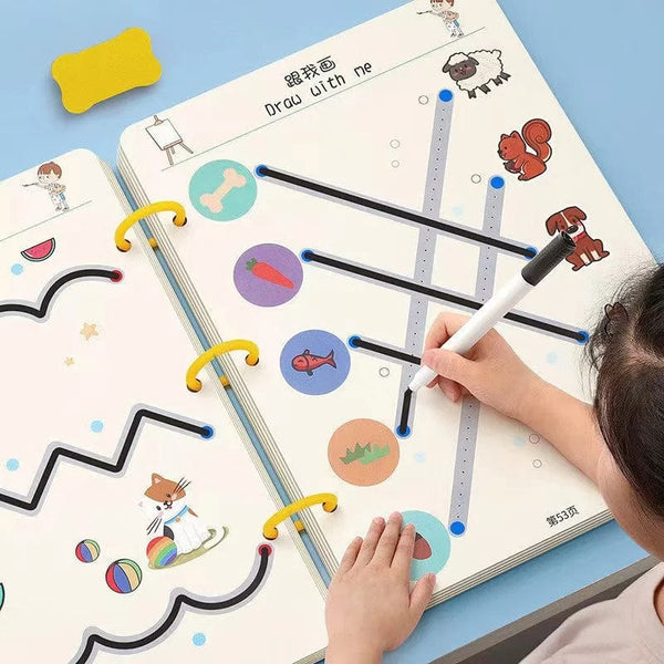 Planet Gates Magical Tracing Workbook Control Training Book Reusable Magic Practice Copybook Children Montessori Drawing Education Stationery