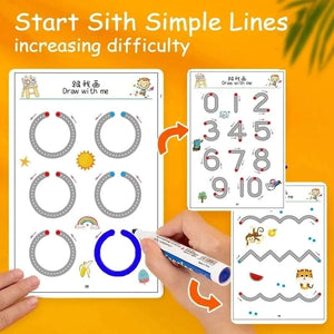 Planet Gates Magical Tracing Workbook Control Training Book Reusable Magic Practice Copybook Children Montessori Drawing Education Stationery