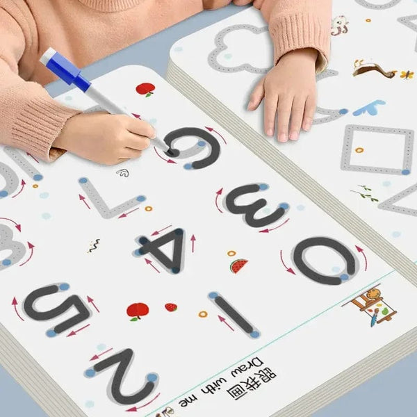 Planet Gates Magical Tracing Workbook Educational Montessori Books for Children Pen Control Training Reusable Calligraphy Copybook for Kids