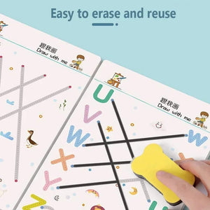 Planet Gates Magical Tracing Workbook Educational Montessori Books for Children Pen Control Training Reusable Calligraphy Copybook for Kids