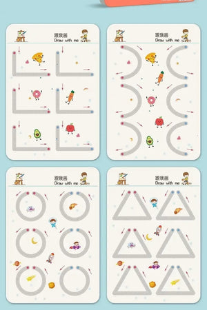 Planet Gates Magical Tracing Workbook Educational Montessori Books for Children Pen Control Training Reusable Calligraphy Copybook for Kids