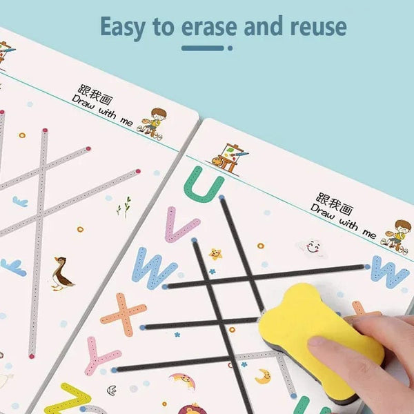 Planet Gates Magical Tracing Workbook Educational Montessori Books for Children Pen Control Training Reusable Calligraphy Copybook for Kids