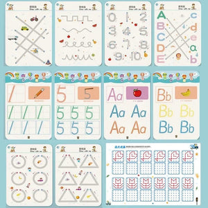 Planet Gates Magical Tracing Workbook Educational Montessori Books for Children Pen Control Training Reusable Calligraphy Copybook for Kids