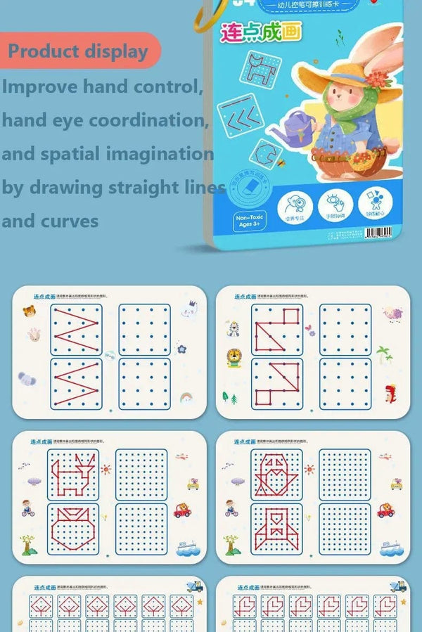 Planet Gates Magical Tracing Workbook Educational Montessori Books for Children Pen Control Training Reusable Calligraphy Copybook for Kids