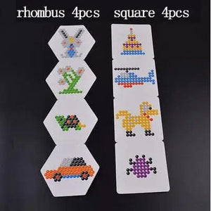 Planet Gates Magical Water Mist Magic Beads Making perlen tool Child Handmade DIY Making Water Sticky Pegboard Beads Boys Tool Girl Puzzle To