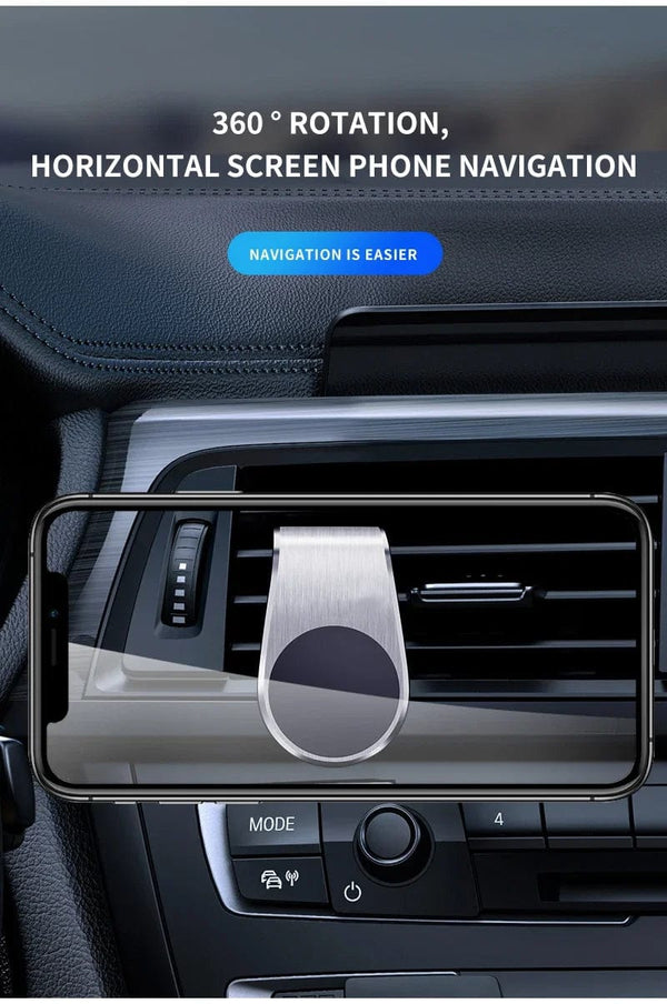 Planet Gates Magnetic Phone Holder Auto L-Shape Cellphone Holder Car Air Vent Smartphone Mobile Stand Mount Clip GPS Stand Universal Bracket