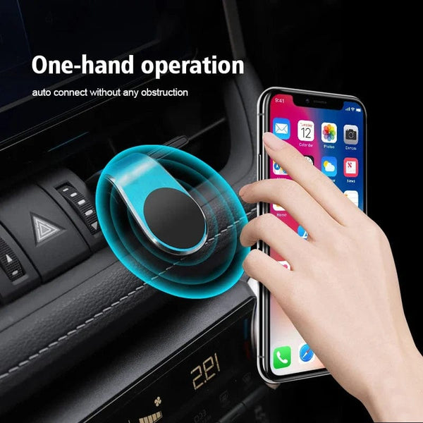 Planet Gates Magnetic Phone Holder Auto L-Shape Cellphone Holder Car Air Vent Smartphone Mobile Stand Mount Clip GPS Stand Universal Bracket
