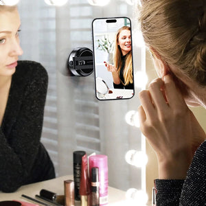 Planet Gates Magnetic Suction Cup Phone Mount for iPhone 16 15 14 Pro Max 360° Adjustable Vacuum Phone Holder for Car/Mirror/Smooth Surface