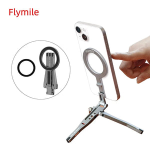 Planet Gates Magnetic Tripod Magnetic Bracket For iPhone 16 15 14 13 Pro/Pro Max,Phone Universal Aluminum Alloy Magnetic Magsafe Tripod Accessories