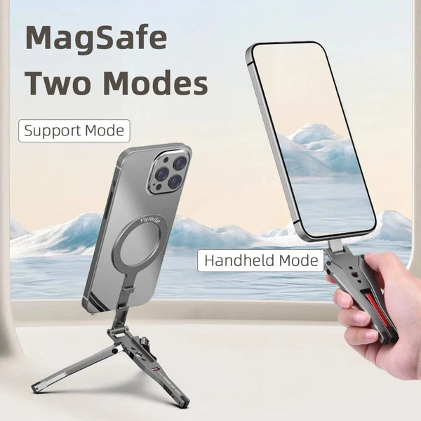 Planet Gates Magnetic Tripod Magnetic Bracket For iPhone 16 15 14 13 Pro/Pro Max,Phone Universal Aluminum Alloy Magnetic Magsafe Tripod Accessories