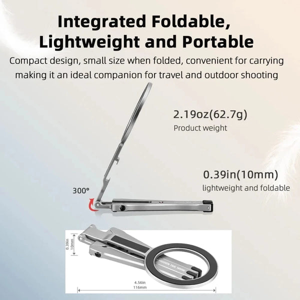 Planet Gates Magnetic Tripod Magnetic Bracket For iPhone 16 15 14 13 Pro/Pro Max,Phone Universal Aluminum Alloy Magnetic Magsafe Tripod Accessories