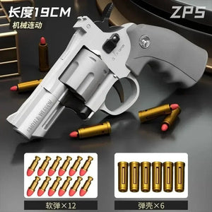 Planet Gates Magnum Zp-5 357 Long Alloy Revolver Soft Bullet Can Be Fired Pistol Boy Simulation Toy Repeating Pistol Children's gifts