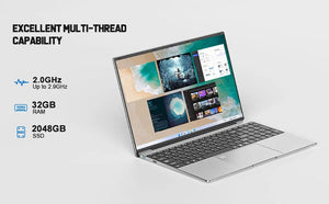 Planet Gates MaiChai Laptop 15.6"Intel Celeron N5095 notebook gamer 32GB RAM 2TB SSD 1920*1080 Resolution Office Study PC Computer Windows 11