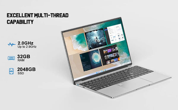 Planet Gates MaiChai Laptop 15.6"Intel Celeron N5095 notebook gamer 32GB RAM 2TB SSD 1920*1080 Resolution Office Study PC Computer Windows 11