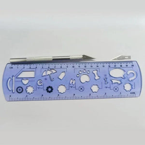 Planet Gates Malathorne Table Tennis Rubber Cutter Knife Aluminium Alloy Handle & 5 Blades for Cutting Rubber Sheet, Racket DIY Tools