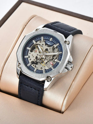 Planet Gates Man watch automatic movement cool wholesale automatic watch luxury skeleton waterproof leather LONGLUX mechanical wrist watches
