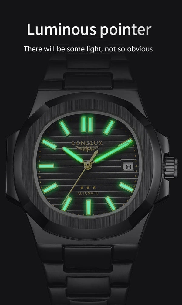 Planet Gates Man watch automatic movement cool wholesale lestainless steel date automatic watch luxury LONGLUX mechanical wrist watches