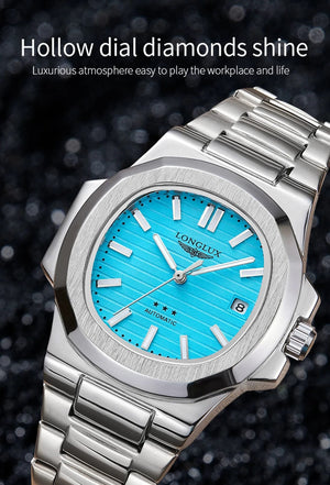Planet Gates Man watch automatic movement cool wholesale lestainless steel date automatic watch luxury LONGLUX mechanical wrist watches