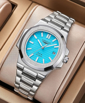 Planet Gates Man watch automatic movement cool wholesale lestainless steel date automatic watch luxury LONGLUX mechanical wrist watches
