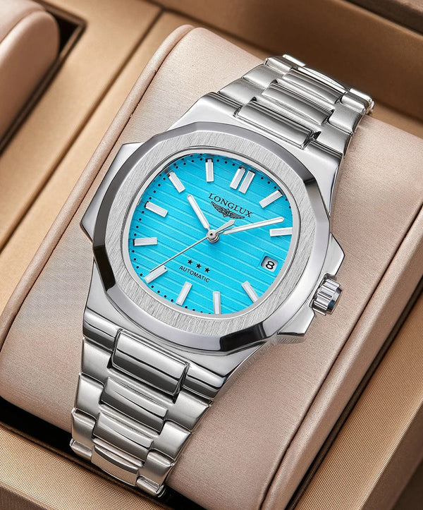Planet Gates Man watch automatic movement cool wholesale lestainless steel date automatic watch luxury LONGLUX mechanical wrist watches
