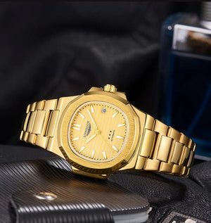 Planet Gates Man watch automatic movement cool wholesale lestainless steel date automatic watch luxury LONGLUX mechanical wrist watches