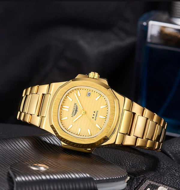 Planet Gates Man watch automatic movement cool wholesale lestainless steel date automatic watch luxury LONGLUX mechanical wrist watches