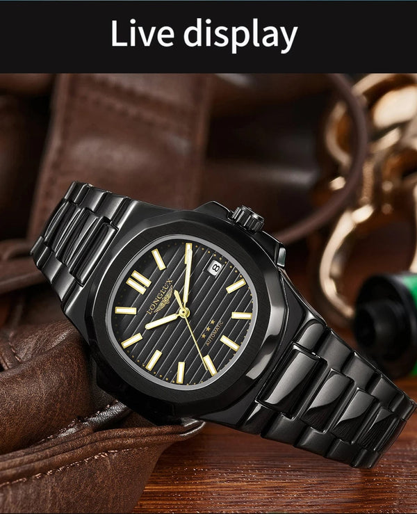 Planet Gates Man watch automatic movement cool wholesale lestainless steel date automatic watch luxury LONGLUX mechanical wrist watches