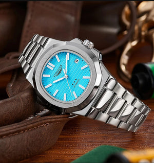 Planet Gates Man watch automatic movement cool wholesale lestainless steel date automatic watch luxury LONGLUX mechanical wrist watches