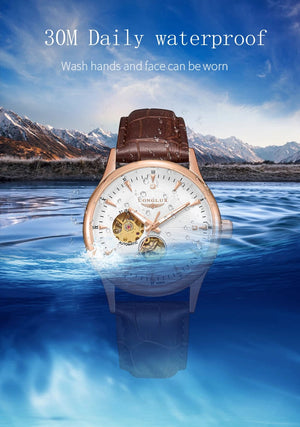 Planet Gates Man watch automatic movement elegant style wholesale automatic watch for men rome skeleton items LONGLUXmechanical wrist watches