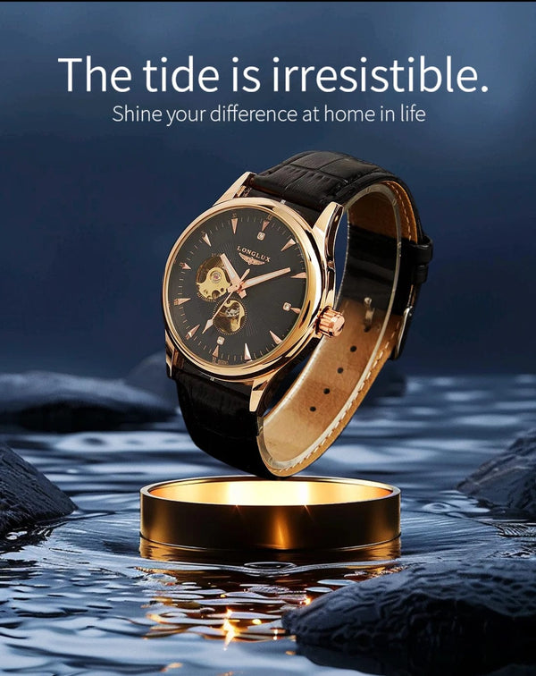 Planet Gates Man watch automatic movement elegant style wholesale automatic watch for men rome skeleton items LONGLUXmechanical wrist watches