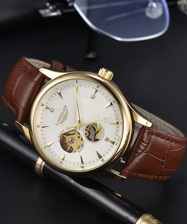 Planet Gates Man watch automatic movement elegant style wholesale automatic watch for men rome skeleton items LONGLUXmechanical wrist watches