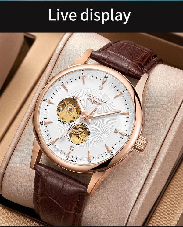 Planet Gates Man watch automatic movement elegant style wholesale automatic watch for men rome skeleton items LONGLUXmechanical wrist watches