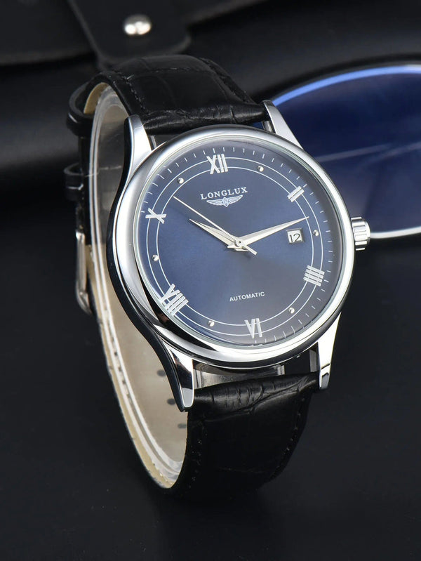 Planet Gates Man watch automatic movement roman style wholesale automatic watch  leather waterproof date LONGLUX mechanical wrist watches