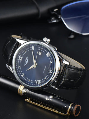 Planet Gates Man watch automatic movement roman style wholesale automatic watch  leather waterproof date LONGLUX mechanical wrist watches