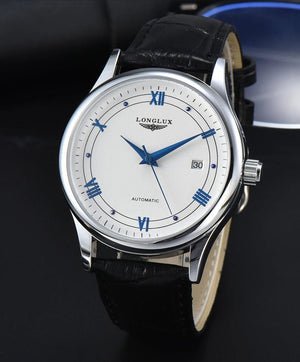 Planet Gates Man watch automatic movement roman style wholesale automatic watch  leather waterproof date LONGLUX mechanical wrist watches