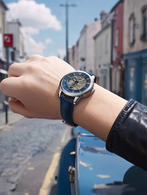 Planet Gates Man watch automatic movement rome skeleton wholesale automatic watch leathers waterproof LONGLUX mechanical wrist watches