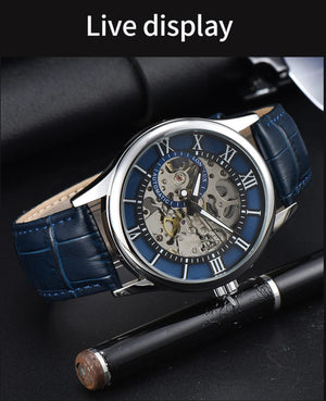 Planet Gates Man watch automatic movement rome skeleton wholesale automatic watch leathers waterproof LONGLUX mechanical wrist watches