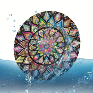 Planet Gates Mandala 2pcs Retro Mandala Flower Absorbent Car Cup Holder Coaster Mats - Car Interior Accessories For Women, Water Cup Coasters For Car Vehicles & Home Desk