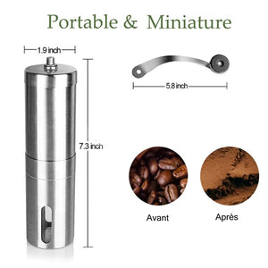 Planet Gates Manual Coffee Grinder Mini Stainless Steel Hand Handmade Coffee Bean Grinders Mill Foamer Kitchen Tool Coffee Accessories