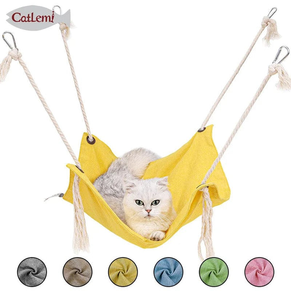 Planet Gates Manufacturers New Products Summer Pet Breathable Cotton and Linen Hammock Cage Swing Cat Litter Cat Hanging Mat Cat Litter