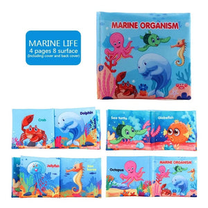 Planet Gates marine life Baby Cloth Books Enlightenment Early Educational Toys Kids Fruits Animal Numbers Food Cognitive Book for Toddlers 12-72 Month