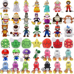 Planet Gates Mario Bros Plush Toys Luigi Yoshi Princess Peach Toadette Bowser JR Waluigi Wario Anime Stuffed Cartoon Peluche Dolls