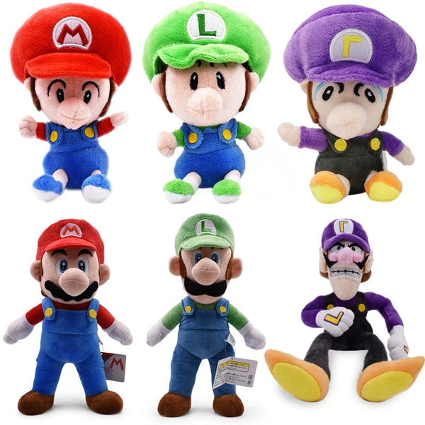 Planet Gates Mario Bros Plush Toys Luigi Yoshi Princess Peach Toadette Bowser JR Waluigi Wario Anime Stuffed Cartoon Peluche Dolls