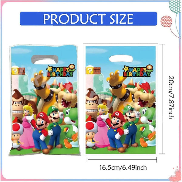 Planet Gates Mario party bags mario bros birthday decoration  Plastic Gift Bags Marios Candy Box Baby Shower Girls Party Supplies Decor