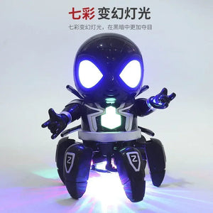 Planet Gates Marvel Spider-man Dancing Robot Musical Light Electric Doll Toy Spiderman Action Figures Baby Children Funny Birthday Gifts