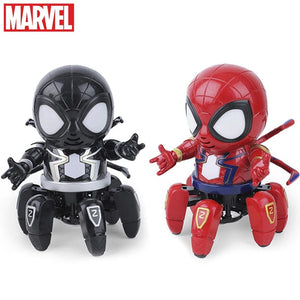 Planet Gates Marvel Spider-man Dancing Robot Musical Light Electric Doll Toy Spiderman Action Figures Baby Children Funny Birthday Gifts