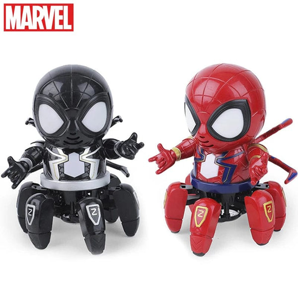 Planet Gates Marvel Spider-man Dancing Robot Musical Light Electric Doll Toy Spiderman Action Figures Baby Children Funny Birthday Gifts