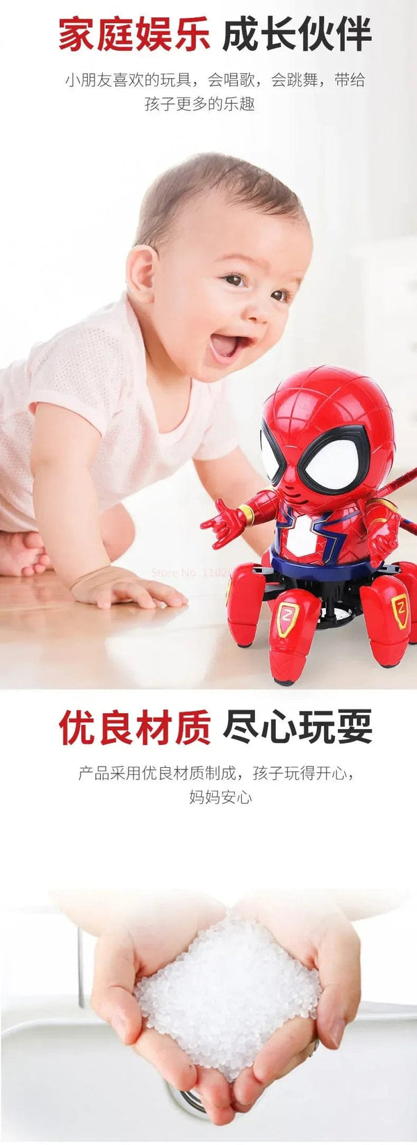 Planet Gates Marvel Spider-man Dancing Robot Musical Light Electric Doll Toy Spiderman Action Figures Baby Children Funny Birthday Gifts